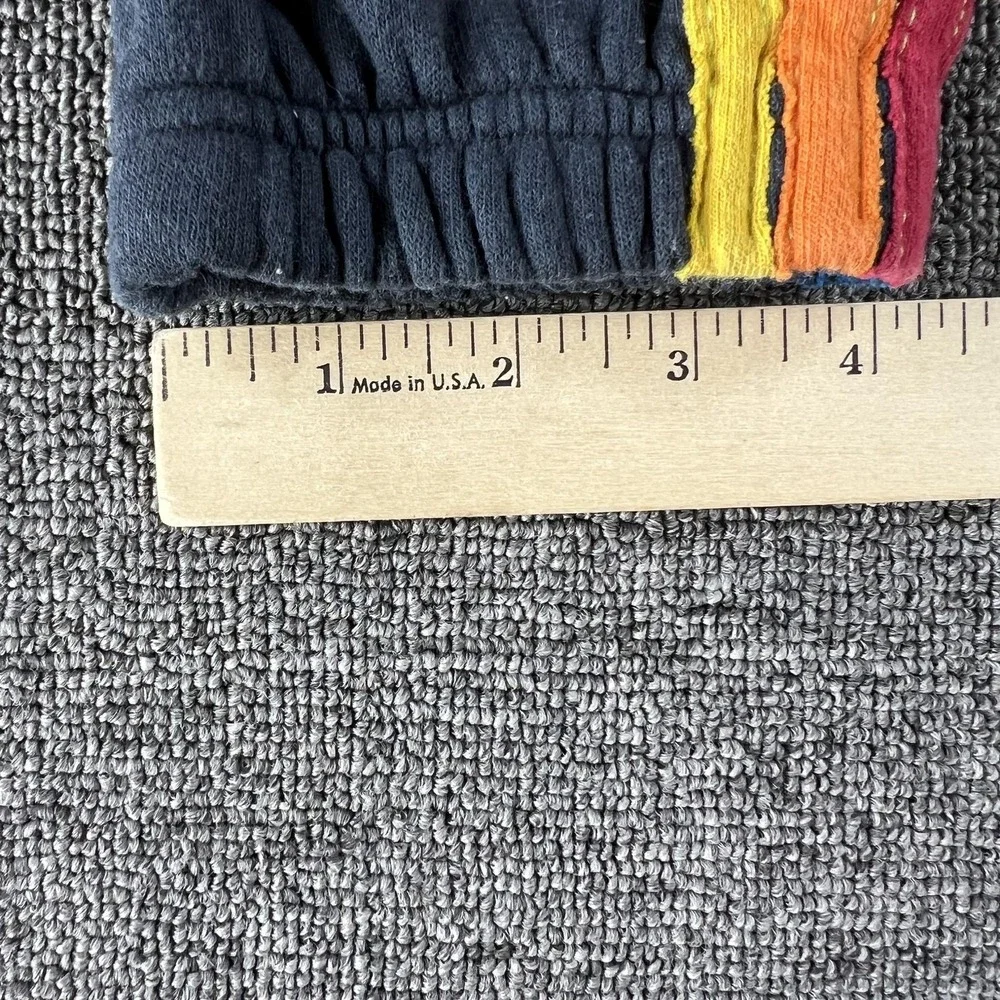 Aviator Nation Sweatpants Womens Small Gray Rainbow Stripe Fleece‎ Jogger Pants